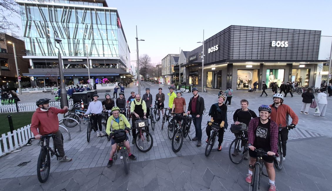 Friday night Bikes group at Bridge of Remebrance