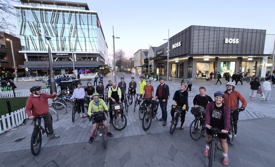 Friday night Bikes group at Bridge of Remebrance