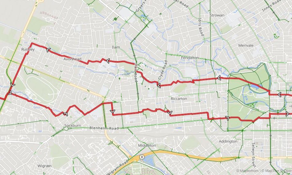 Sunday cycles - route to the west