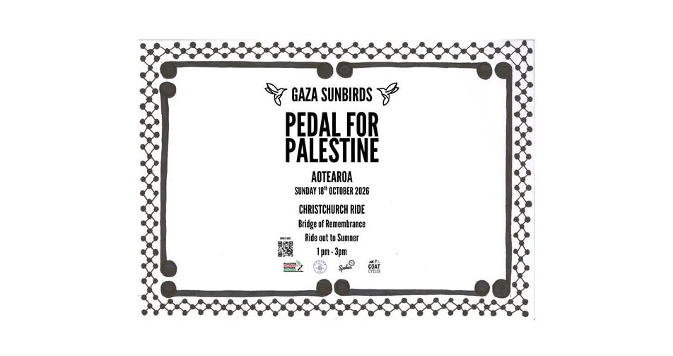 Pedal for Palestine flier